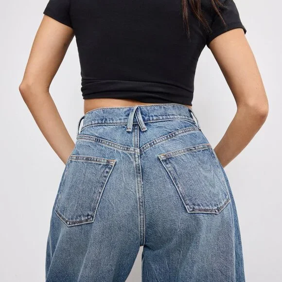 Good American Good Extreme Barrel Jeans Multiple Sizes 4, 14 - Picture 2 of 15